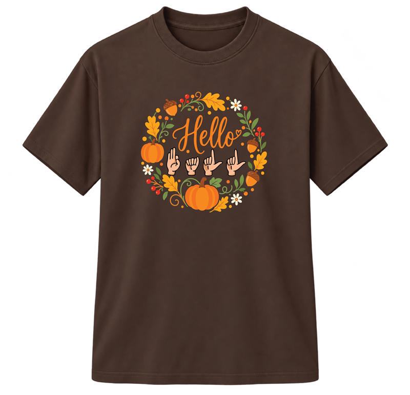 Hello Fall ASL T-shirt