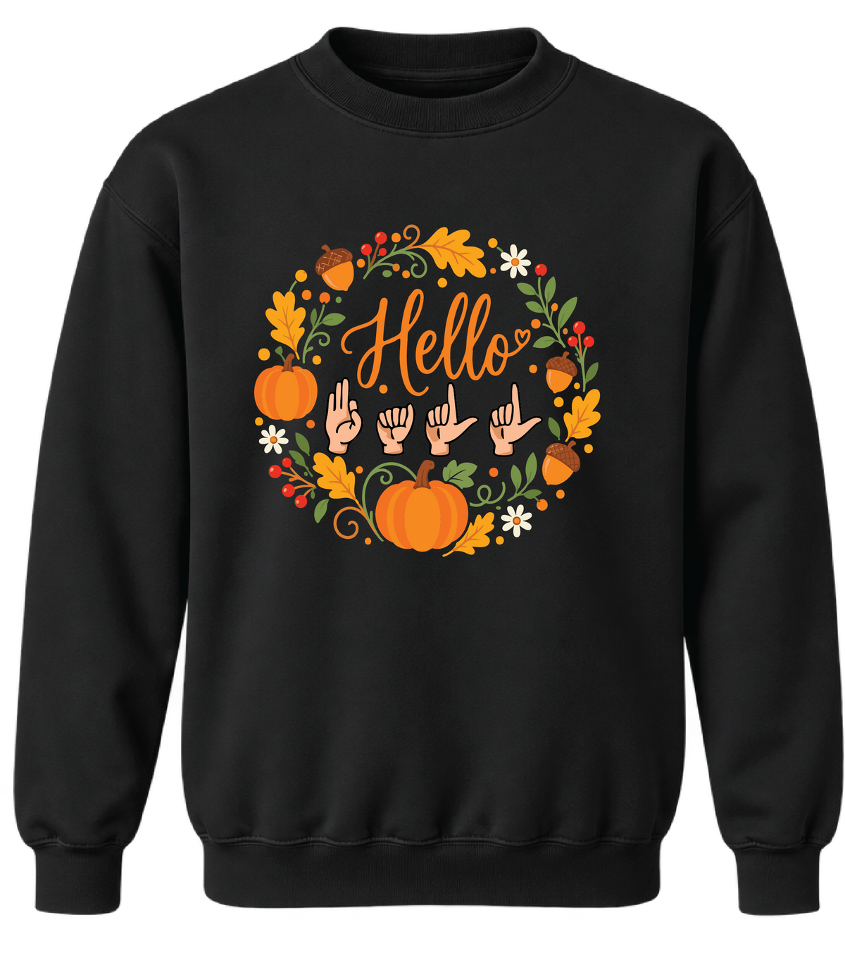 Hello Fall ASL Crewneck