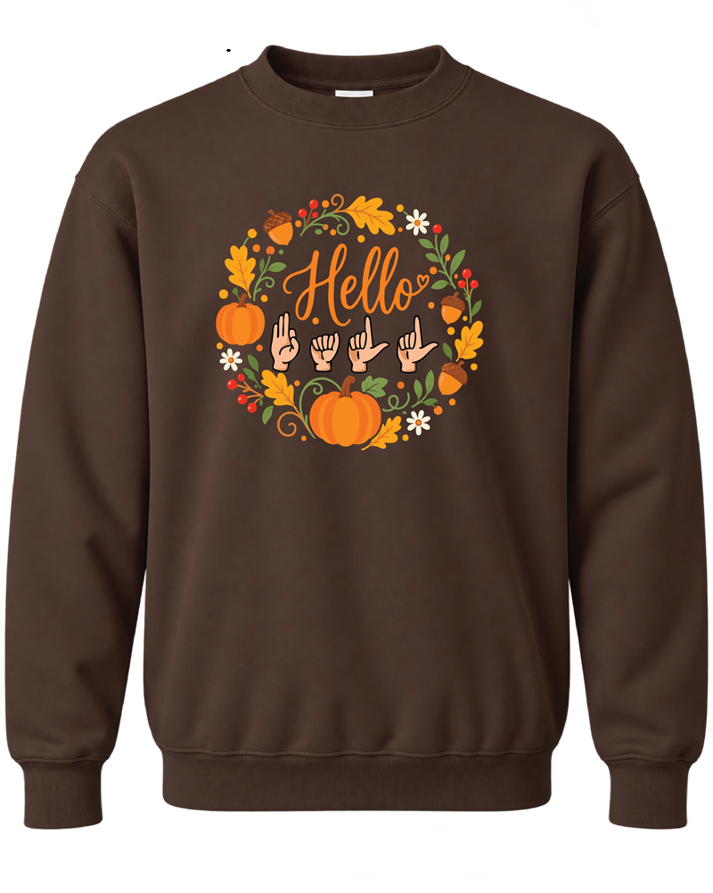 Hello Fall ASL Crewneck