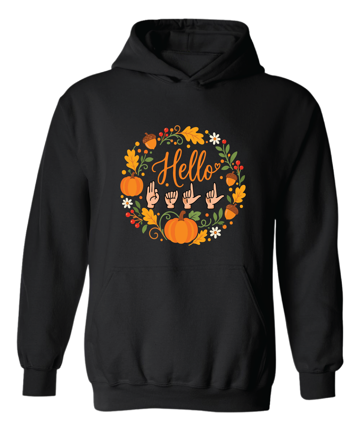 Hello Fall ASL Hoodie