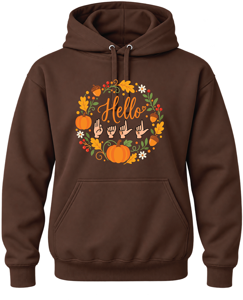 Hello Fall ASL Hoodie