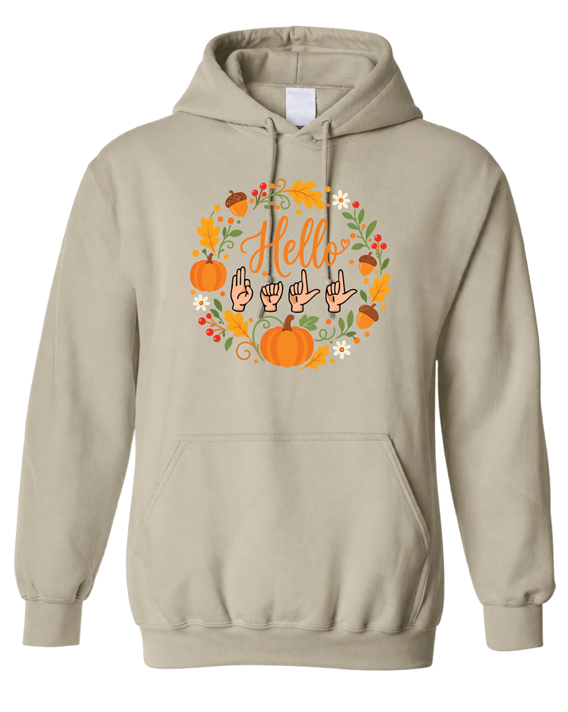 Hello Fall ASL Hoodie